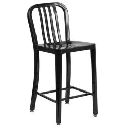 Flash Furniture Black Metal Outdoor Stool, 24" -Kitchen & Dining Furniture Sales Store Grainger 2xxCHxx61200xx24xxBKxxGGxxinset1xx5dc4f5