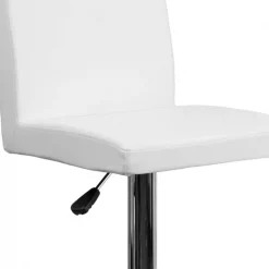 Flash Furniture White Vinyl Adjustable Height Barstool, Panel Back, Chrome Base, PK2 -Kitchen & Dining Furniture Sales Store Grainger 2xxCHxx92066xxWHxxGGxxinset6xx3756a6