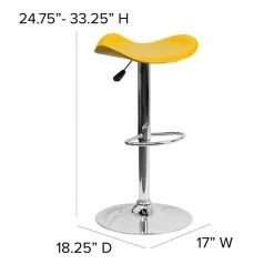 Flash Furniture Yellow Vinyl Barstool -Kitchen & Dining Furniture Sales Store Grainger 2xxCHxxTC3xx1002xxYELxxGGxxDIMSxx011461