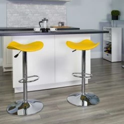 Flash Furniture Yellow Vinyl Barstool