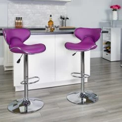 Flash Furniture Purple Vinyl Barstool
