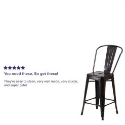 Flash Furniture Black Metal Outdoor Stool, 24" -Kitchen & Dining Furniture Sales Store Grainger 4xxCHxx31320xx24GBxxBQxxGGxxREVIEWxx74b28e