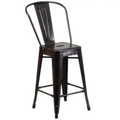 Flash Furniture Black Metal Outdoor Stool, 24" -Kitchen & Dining Furniture Sales Store Grainger 4xxCHxx31320xx24GBxxBQxxGGxxinset1xx820db8