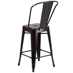 Flash Furniture Black Metal Outdoor Stool, 24" -Kitchen & Dining Furniture Sales Store Grainger 4xxCHxx31320xx24GBxxBQxxGGxxinset3xx9f5bb3