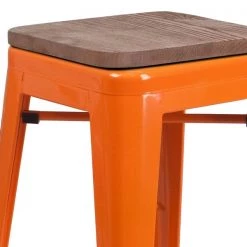 Flash Furniture Orange Metal Counter Stool, 24" -Kitchen & Dining Furniture Sales Store Grainger 4xxCHxx31320xx24xxORxxWDxxGGxxinset2xx9caabb