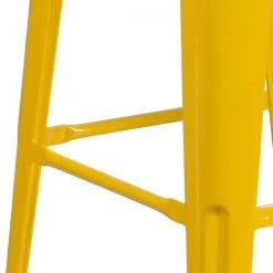 Flash Furniture Backless Yellow Metal Barstool with Square Wood Seat, 30" High -Kitchen & Dining Furniture Sales Store Grainger 4xxCHxx31320xx30xxYLxxWDxxGGxxinset5xx09a810