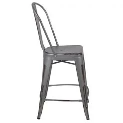 Flash Furniture Distressed Silver Stool, 24"H, PK4 -Kitchen & Dining Furniture Sales Store Grainger 4xxETxx3534xx24xxSILxxGGxxinset1xx737d8d