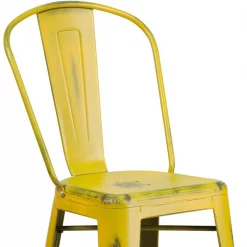Flash Furniture Distressed Yellow Metal Stool -Kitchen & Dining Furniture Sales Store Grainger 4xxETxx3534xx30xxYLxxGGxxinset6xx477eeb