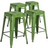 Flash Furniture Distressed Green Metal Stool -Kitchen & Dining Furniture Sales Store Grainger 4xxETxxBT3503xx24xxGNxxGGxx6a32da