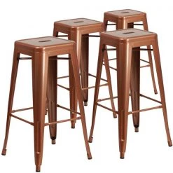 Flash Furniture Backless Copper Indoor-Outdoor Barstool, 30" High -Kitchen & Dining Furniture Sales Store Grainger 4xxETxxBT3503xx30xxPOCxxGGxx06f5e9
