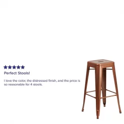 Flash Furniture Backless Copper Indoor-Outdoor Barstool, 30" High -Kitchen & Dining Furniture Sales Store Grainger 4xxETxxBT3503xx30xxPOCxxGGxxREVIEWxx5a25b2