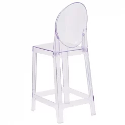 Flash Furniture Ghost Counter Stool with Oval Back in Transparent Crystal -Kitchen & Dining Furniture Sales Store Grainger 4xxOWxxGHOSTBACKxx24xxGGxxinset3xxe476e4