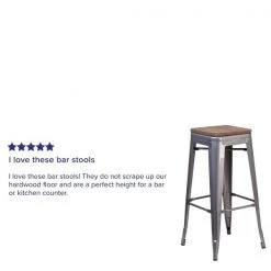 Flash Furniture Clear Backless Metal Stool, 30" -Kitchen & Dining Furniture Sales Store Grainger 4xxXUxxDGxxTP0004xx30xxWDxxGGxxREVIEWxxcff214