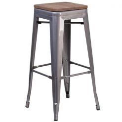 Flash Furniture Clear Backless Metal Stool, 30" -Kitchen & Dining Furniture Sales Store Grainger 4xxXUxxDGxxTP0004xx30xxWDxxGGxxinset1xxa473d2