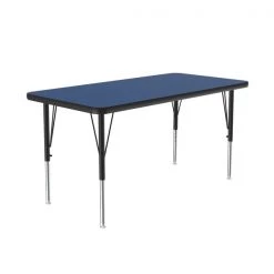 Correll, Inc. Adjustable Height Activity Kids School Table, 24" W, 48" L, 19" to 29" H, Blue -Kitchen & Dining Furniture Sales Store Grainger A2448xxRECxx37xx02xxc2c433