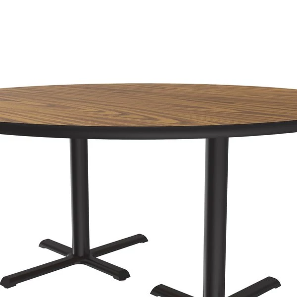 Correll, Inc. Round Café Bistro and Breakroom Pedestal Table, 29" H, High Pressure Laminate Top, Medium Oak 10 Correll, Inc. Round Café Bistro and Breakroom Pedestal Table, 29" H, High Pressure Laminate Top, Medium Oak - Image 8