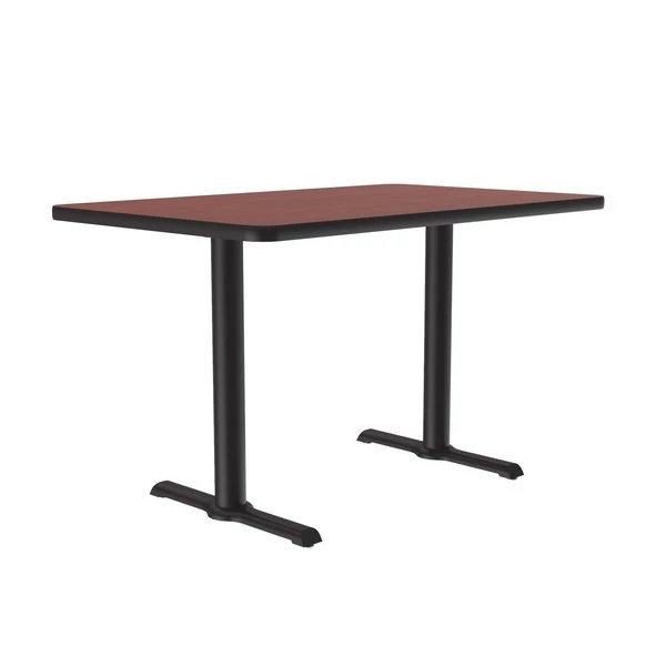 Correll, Inc. Rectangle Café Bistro and Breakroom Pedestal Table, 30" W, 48" L, 29" H, High Pressure Laminate Top 6 Correll, Inc. Rectangle Café Bistro and Breakroom Pedestal Table, 30" W, 48" L, 29" H, High Pressure Laminate Top - Image 4