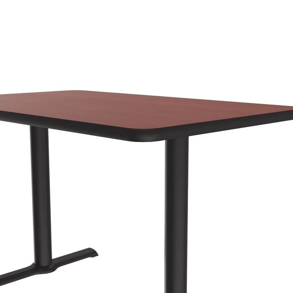 Correll, Inc. Rectangle Café Bistro and Breakroom Pedestal Table, 30" W, 48" L, 29" H, High Pressure Laminate Top 5 Correll, Inc. Rectangle Café Bistro and Breakroom Pedestal Table, 30" W, 48" L, 29" H, High Pressure Laminate Top - Image 3
