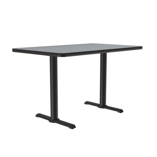 Correll, Inc. Rectangle Café Bistro and Breakroom Pedestal Table, 30" W, 60" L, 29" H, High Pressure Laminate Top 9 Correll, Inc. Rectangle Café Bistro and Breakroom Pedestal Table, 30" W, 60" L, 29" H, High Pressure Laminate Top - Image 7