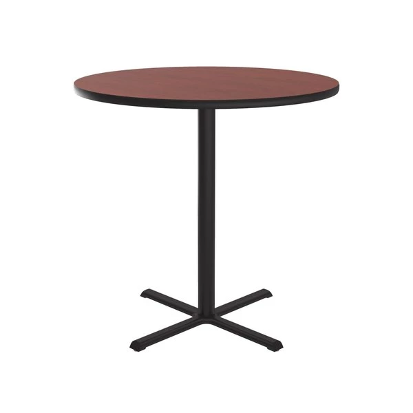 Correll, Inc. Standing Height Café Bistro and Breakroom Pedestal Table, 42" H, High Pressure Laminate Top, Cherry 5 Correll, Inc. Standing Height Café Bistro and Breakroom Pedestal Table, 42" H, High Pressure Laminate Top, Cherry - Image 3