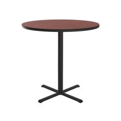 Correll, Inc. Standing Height Café Bistro and Breakroom Pedestal Table, 42" H, High Pressure Laminate Top, Cherry -Kitchen & Dining Furniture Sales Store Grainger BXB42Rxx21xx03xxf367b1