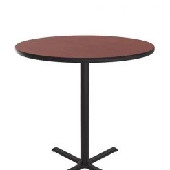 Correll, Inc. Standing Height Café Bistro and Breakroom Pedestal Table, 42" H, High Pressure Laminate Top, Cherry -Kitchen & Dining Furniture Sales Store Grainger BXB42Rxx21xx06xx5cb9a0