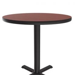 Correll, Inc. Round Café Bistro and Breakroom Pedestal Table, 29" H, High Pressure Laminate Top, Cherry -Kitchen & Dining Furniture Sales Store Grainger BXT24Rxx21xx06xx8b869c