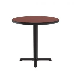 Correll, Inc. Round Café Bistro and Breakroom Pedestal Table, 29" H, High Pressure Laminate Top, Cherry -Kitchen & Dining Furniture Sales Store Grainger BXT24Rxx21xx08xxb6b808