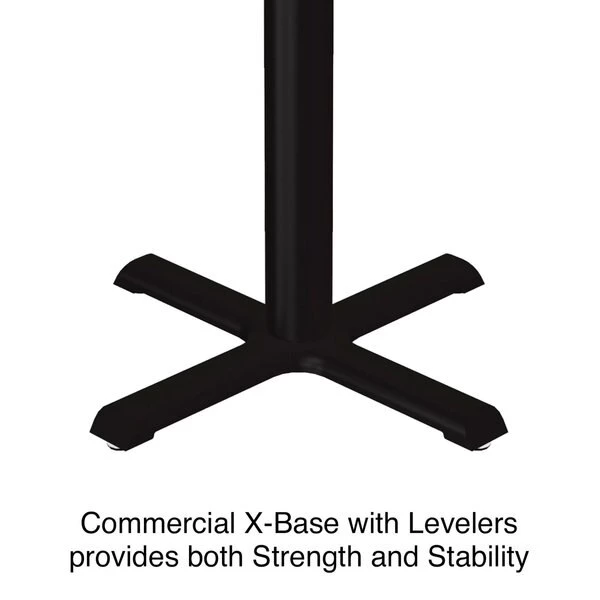 Correll, Inc. Round Café Bistro and Breakroom Pedestal Table, 29" H, High Pressure Laminate Top, Cherry 8 Correll, Inc. Round Café Bistro and Breakroom Pedestal Table, 29" H, High Pressure Laminate Top, Cherry - Image 6