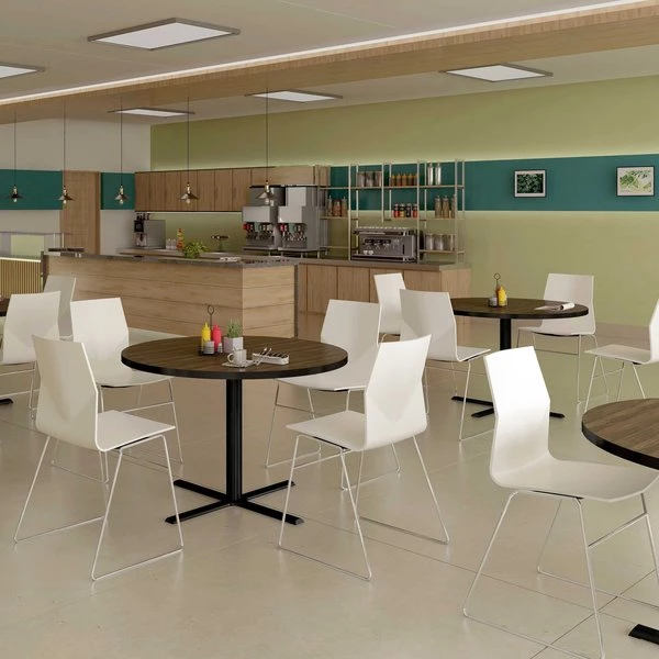 Correll, Inc. Square Café Bistro and Breakroom Pedestal Table, 42" W, 42" L, 29" H, High Pressure Laminate Top 9 Correll, Inc. Square Café Bistro and Breakroom Pedestal Table, 42" W, 42" L, 29" H, High Pressure Laminate Top - Image 7