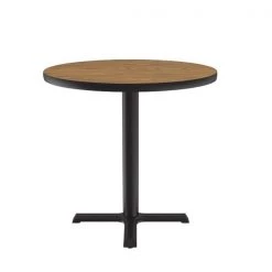 Correll, Inc. Round Café Bistro and Breakroom Pedestal Table, 29" H, High Pressure Laminate Top, Medium Oak -Kitchen & Dining Furniture Sales Store Grainger BXT48Rxx06xx08xxcba445