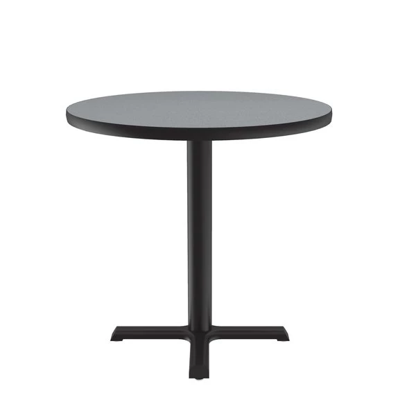 Correll, Inc. Round Café Bistro and Breakroom Pedestal Table, 29" H, High Pressure Laminate Top, Gray 11 Correll, Inc. Round Café Bistro and Breakroom Pedestal Table, 29" H, High Pressure Laminate Top, Gray - Image 9