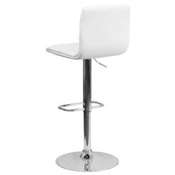 Flash Furniture Tufted White Vinyl Barstool, Adj Height -Kitchen & Dining Furniture Sales Store Grainger CHxx112080xxWHxxGGxxinset2xx3a3705