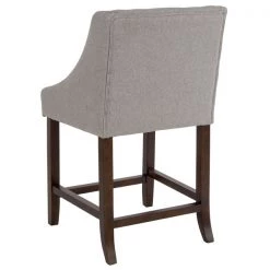 Flash Furniture Carmel Series Grey Fabric/Wood Stool, 24" -Kitchen & Dining Furniture Sales Store Grainger CHxx182020xx24xxLTGYxxFxxGGxxinset2xx82086f