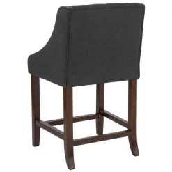 Flash Furniture Stool, Fabric/Wood, Carmel Black, 24" -Kitchen & Dining Furniture Sales Store Grainger CHxx182020xxTxx24xxBKxxFxxGGxxinset2xxa95c14