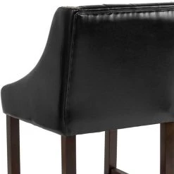 Flash Furniture Carmel Srs Tuftd Blk Lthr/Wood Stool, 24" -Kitchen & Dining Furniture Sales Store Grainger CHxx182020xxTxx24xxBKxxGGxxinset6xxeb21d0