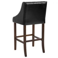 Flash Furniture Stool, Leather/Wood, Carmel Black, 30" -Kitchen & Dining Furniture Sales Store Grainger CHxx182020xxTxx30xxBKxxGGxxinset2xxdca6da