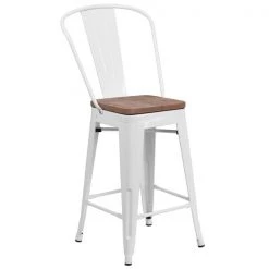 Flash Furniture Metal Counter Stool, 24", White, Weight Capacity: 500 lb. 15 Flash Furniture Metal Counter Stool, 24", White, Weight Capacity: 500 lb. -Kitchen & Dining Furniture Sales Store Grainger CHxx31320xx24GBxxWHxxWDxxGGxx267010