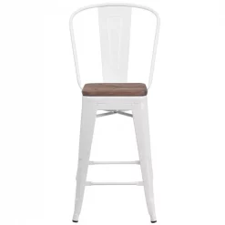 Flash Furniture Metal Counter Stool, 24", White, Weight Capacity: 500 lb. 20 Flash Furniture Metal Counter Stool, 24", White, Weight Capacity: 500 lb. -Kitchen & Dining Furniture Sales Store Grainger CHxx31320xx24GBxxWHxxWDxxGGxxinset3xxd3042b