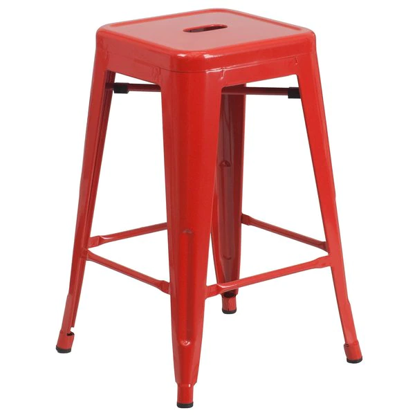 Flash Furniture Stool, 330 lb., Red, 16" Seat W 9 Flash Furniture Stool, 330 lb., Red, 16" Seat W - Image 7