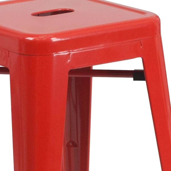 Flash Furniture Stool, 330 lb., Red, 16" Seat W 10 Flash Furniture Stool, 330 lb., Red, 16" Seat W - Image 8
