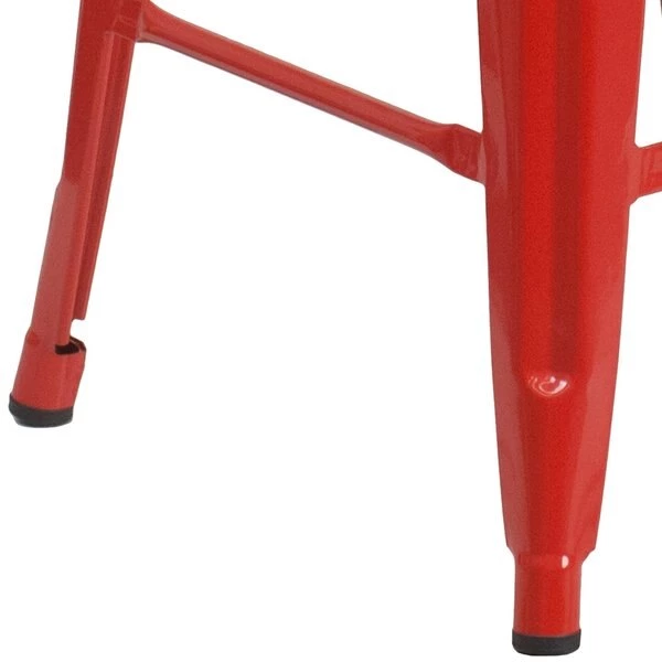 Flash Furniture Stool, 330 lb., Red, 16" Seat W 4 Flash Furniture Stool, 330 lb., Red, 16" Seat W - Image 2
