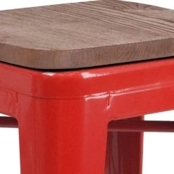 Flash Furniture Metal Counter Stool, 24", Red, Seat Material: Wood -Kitchen & Dining Furniture Sales Store Grainger CHxx31320xx24xxREDxxWDxxGGxxinset6xxdf0fd7
