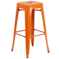 Flash Furniture Org Backless Metal Stool, 30" -Kitchen & Dining Furniture Sales Store Grainger CHxx31320xx30xxORxxGGxxd29840