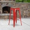 Flash Furniture Metal Barstool, 30", Red, Backrest: Backless -Kitchen & Dining Furniture Sales Store Grainger CHxx31320xx30xxREDxxWDxxGGxxLSxxc13514