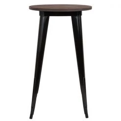 Flash Furniture Round Black Metal Bar Table, 24", 24" W, 24" L, 41.5" H, Wood Top, Wood Grain 9 Flash Furniture Round Black Metal Bar Table, 24", 24" W, 24" L, 41.5" H, Wood Top, Wood Grain -Kitchen & Dining Furniture Sales Store Grainger CHxx51080xx40M1xxBKxxGGxxinset1xx27a25f