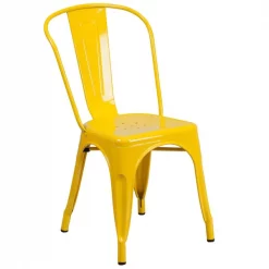 Flash Furniture Round 30" W, 30" L, 29.5" H, Metal Top, Yellow -Kitchen & Dining Furniture Sales Store Grainger CHxx51090THxx2xx18CAFExxYLxxGGxxinset2xxb126c3