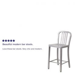 Flash Furniture Silver Metal Outdoor Stool, 24" -Kitchen & Dining Furniture Sales Store Grainger CHxx61200xx24xxSILxxGGxxREVIEWxx089c5a