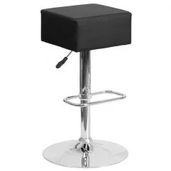 Flash Furniture Black Vinyl Barstool, Adj Height, Seat Height Range: 22-1/2" to 30-1/4" -Kitchen & Dining Furniture Sales Store Grainger CHxx82058xx4xxBKxxGGxx082856