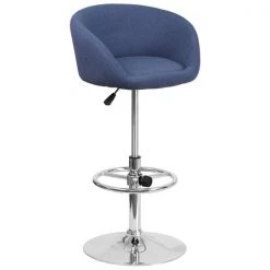 Flash Furniture Blue Fabric Barstool, Adj Height, Backrest: Barrel Back 20 Flash Furniture Blue Fabric Barstool, Adj Height, Backrest: Barrel Back -Kitchen & Dining Furniture Sales Store Grainger CHxxTC3xx1066LxxBLFABxxGGxxef4f5b